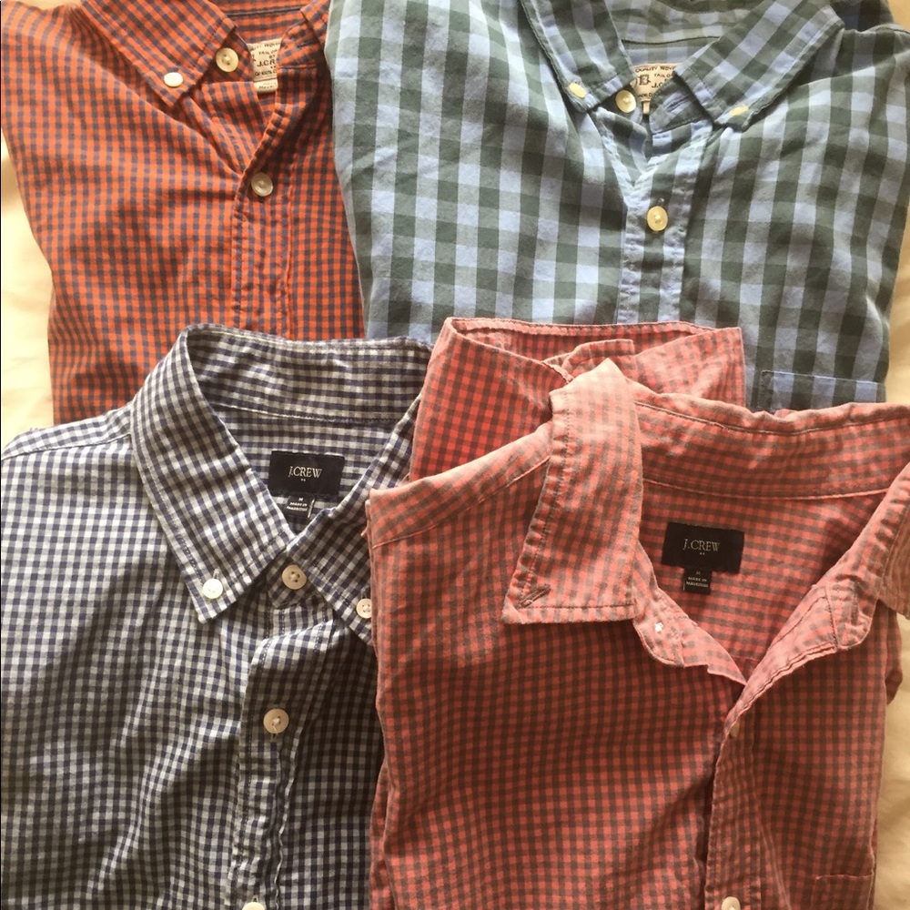 4 men's j. Crew button down shirts L/S